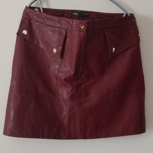 Zara pleather skirt